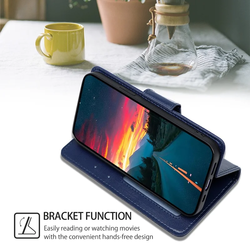 For Infinix Zero 30 4G Case Textured Leather Stand Wallet Phone Cover - Sapphire