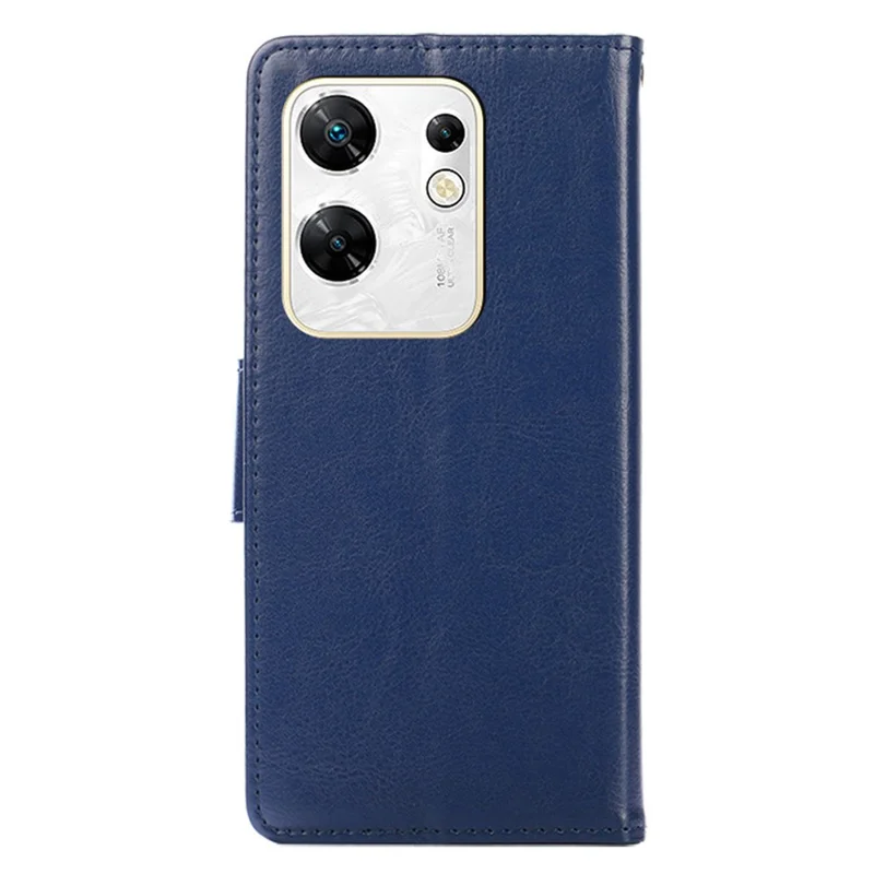 For Infinix Zero 30 4G Case Textured Leather Stand Wallet Phone Cover - Sapphire