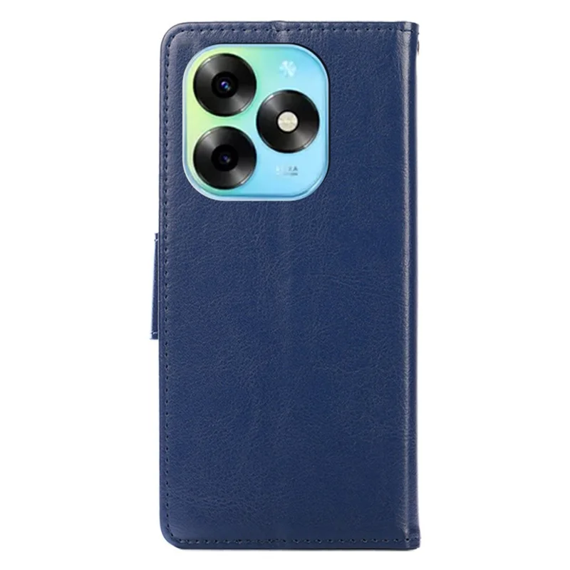 For itel S23+ Case TPU+PU Leather Wallet Stand Anti-Drop Phone Cover - Sapphire