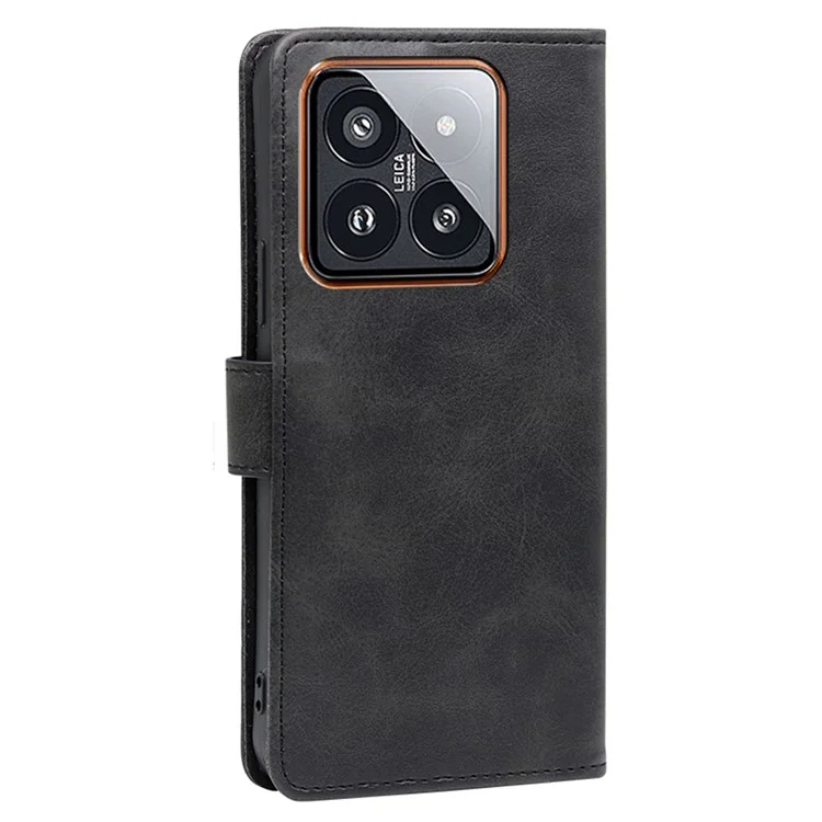 Per Xiaomi 14 Pro Case Magnetic Clasp Phone Shell PU Leather Calf Texture Phone Cover - Nero