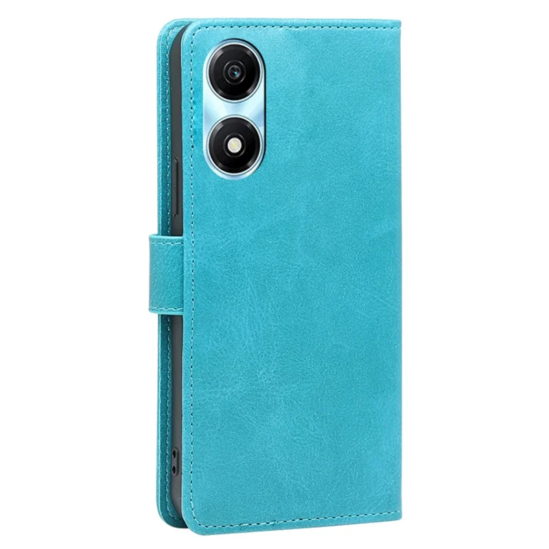 For Honor X5 Plus / Play 40C 5G Case Soft Leather Wallet Calf Texture Cell Phone Shell - Baby Blue