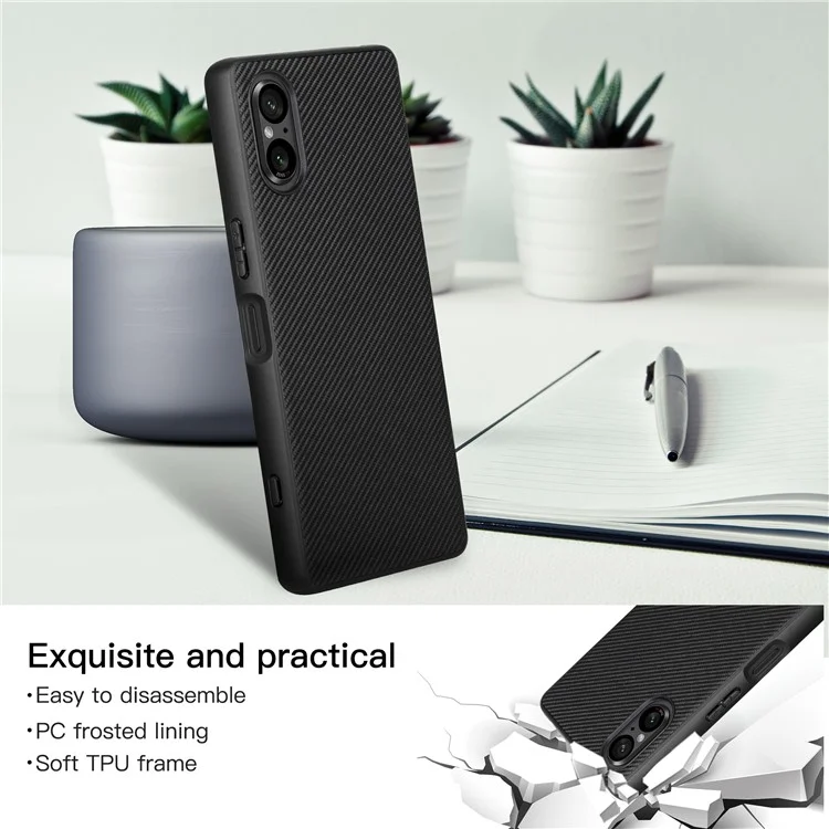 VILI TC Series for Sony Xperia 5 V Case Leather+TPU Protective Phone Cover