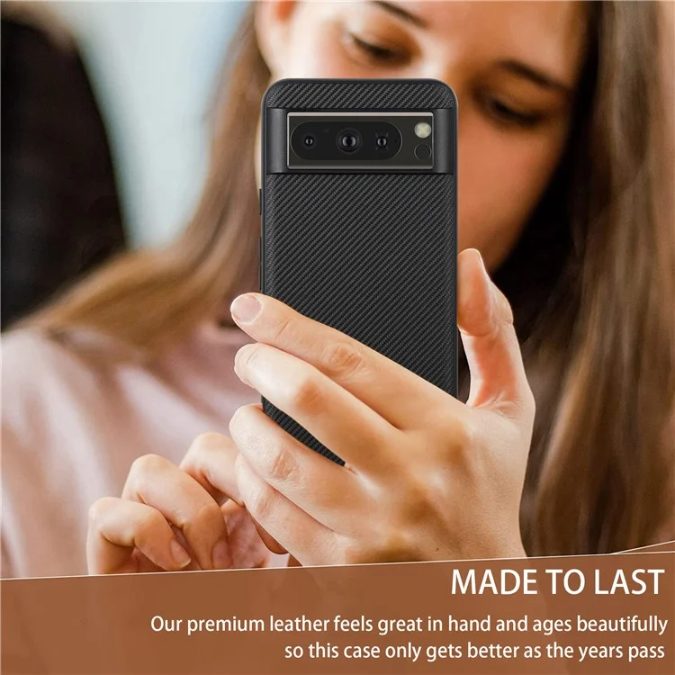 VILI TC Series for Google Pixel 8 Pro Case PU Leather Coated TPU Phone Back Cover
