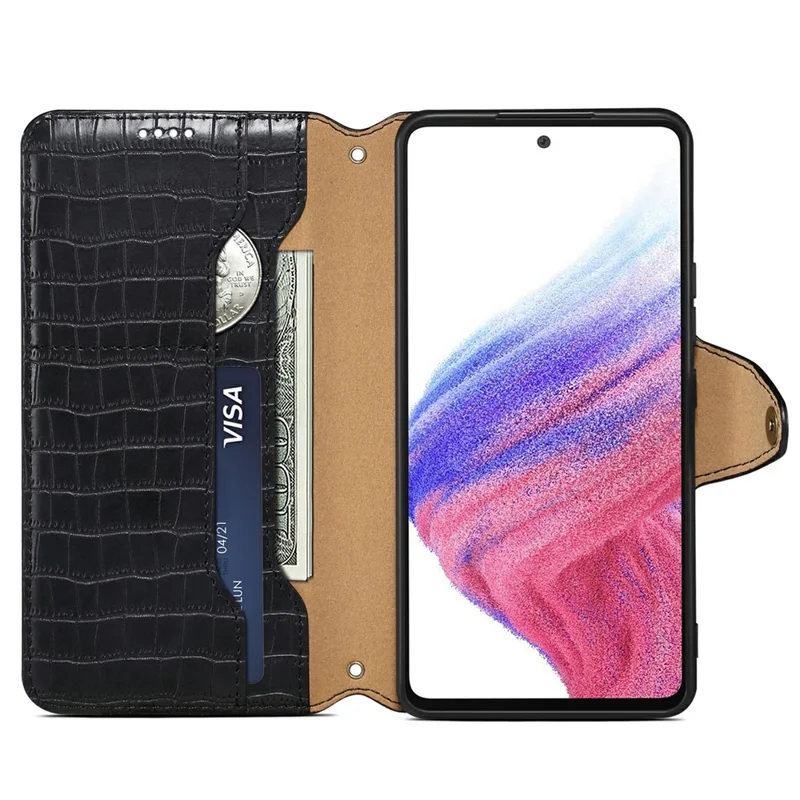 For Samsung Galaxy A53 5G Case Wallet Leather Phone Stand Cover - Black