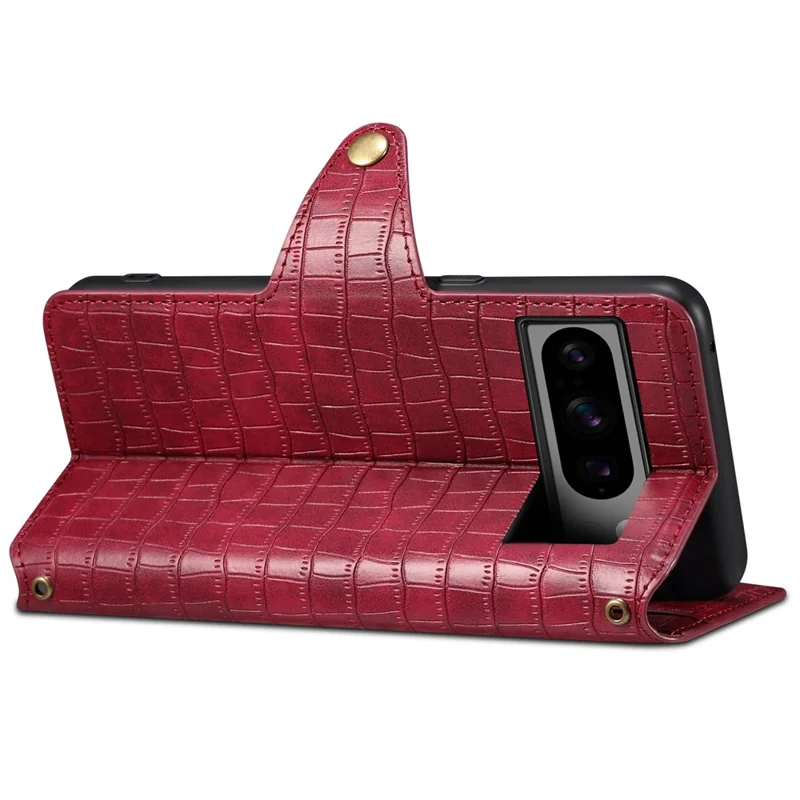 For Google Pixel 8 Pro Case Stand Wallet Phone Leather Cover - Red