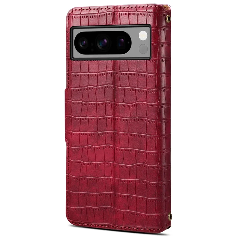 For Google Pixel 8 Pro Case Stand Wallet Phone Leather Cover - Red