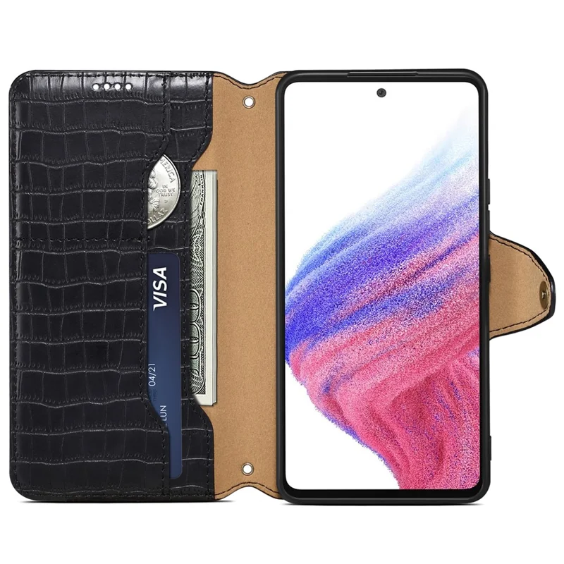 For Samsung Galaxy A23 4G / A23 5G (Global Version) Case PU Leather Wallet Phone Cover - Black