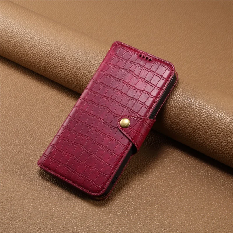 For Huawei Mate 60 Case Crocodile Texture Phone Cover with Wallet Stand - Red