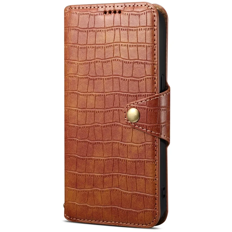 Para Samsung Galaxy A33 5G Case Textura Crocodilo Carteira Capa de Telefone - Marrom