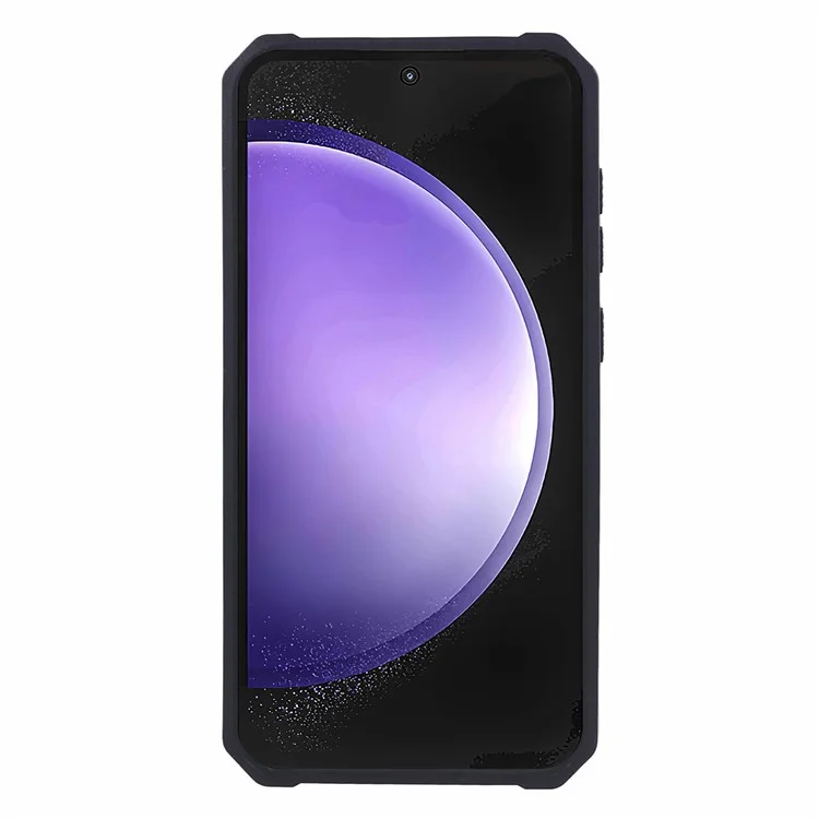 For Samsung Galaxy S24 Case with Slide Camera Cover Kickstand Phone Protector - Black