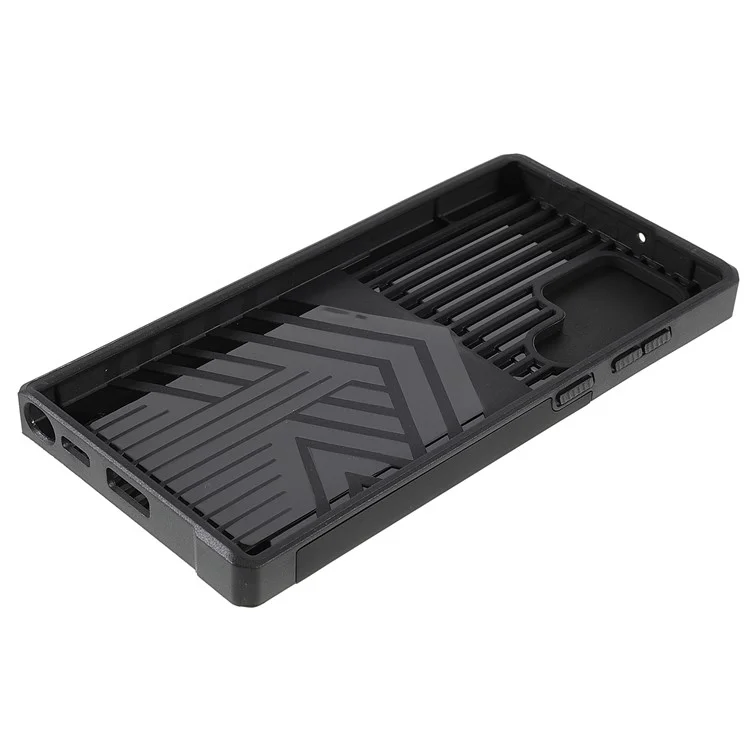 Para Samsung Galaxy S24 Ultra Capa de Telefone Caso PC+TPU Suporte com Porta de Cartão - Preto