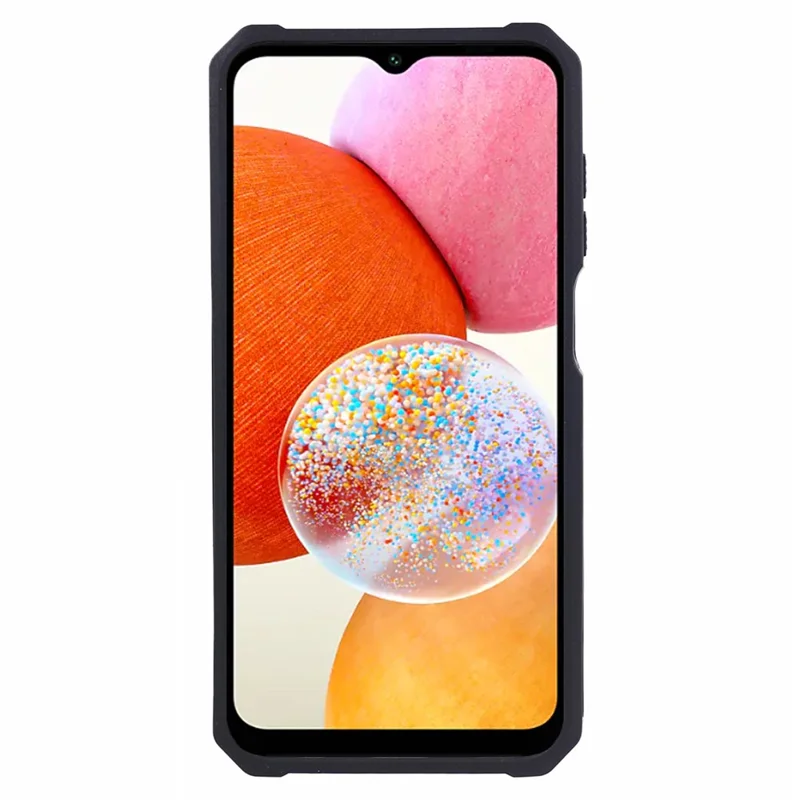 Funda para Samsung Galaxy A15 5G, de PC+TPU con soporte para tarjetas y soporte para teléfono - Negro