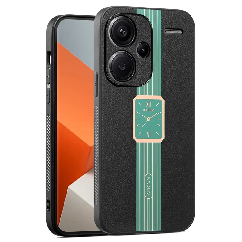 KADEM For Xiaomi Redmi Note 13 Pro+ 5G Case Impact Resistant PU Leather+TPU+Acrylic Phone Cover - Green