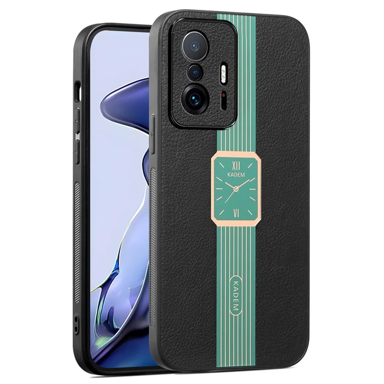 KADEM Pour Xiaomi 11T 5G / 11T Pro 5G Couverture Protecteur de Téléphone Smart PU Cuir+TPU+Acrylique Cas - Vert