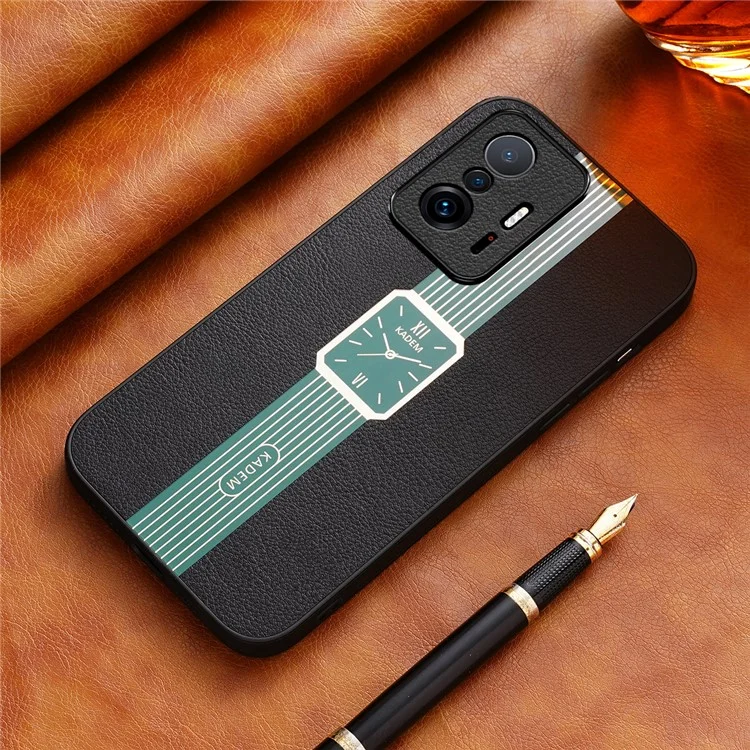 KADEM Pour Xiaomi 11T 5G / 11T Pro 5G Couverture Protecteur de Téléphone Smart PU Cuir+TPU+Acrylique Cas - Vert