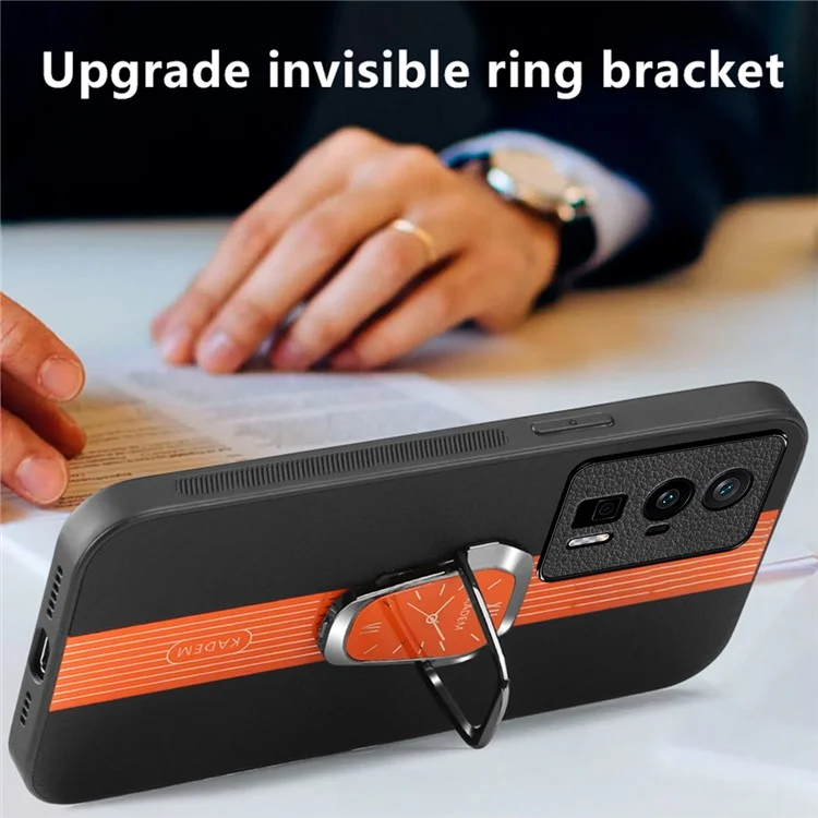 KADEM Für Xiaomi Redmi K60 5G / K60 Pro 5G / K60 Champion Edition / Poco F5 Pro 5G Hülle PU-Leder+TPU+Acryl Handyhülle - Schwarz