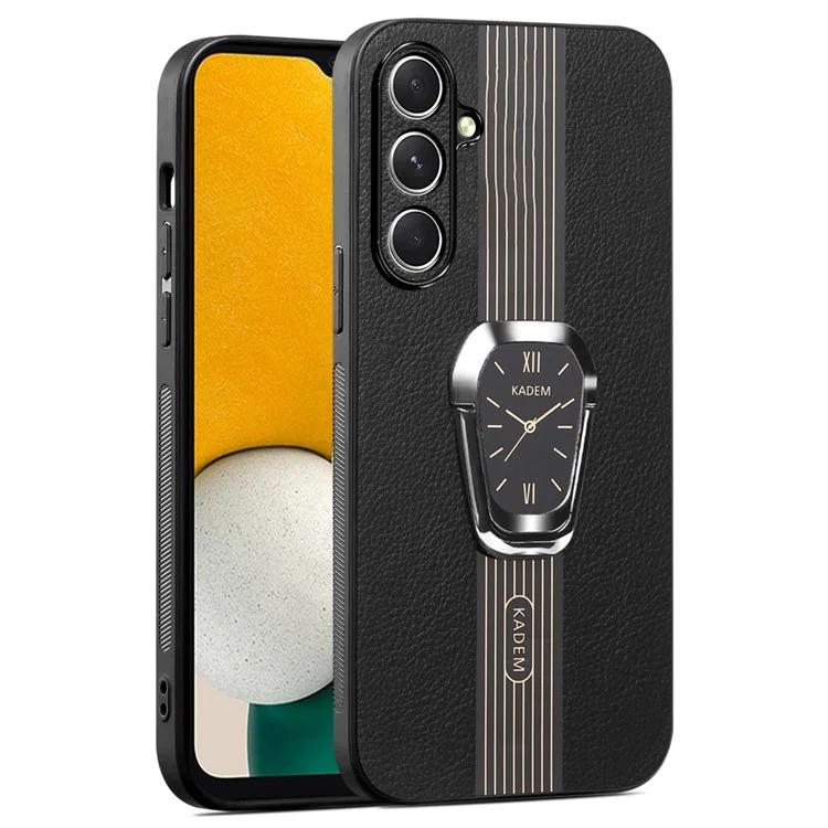 KADEM Pour Samsung Galaxy A13 5G Coque de support Coque PU+TPU+Acrylique Électrolytique Protecteur de téléphone - Noir