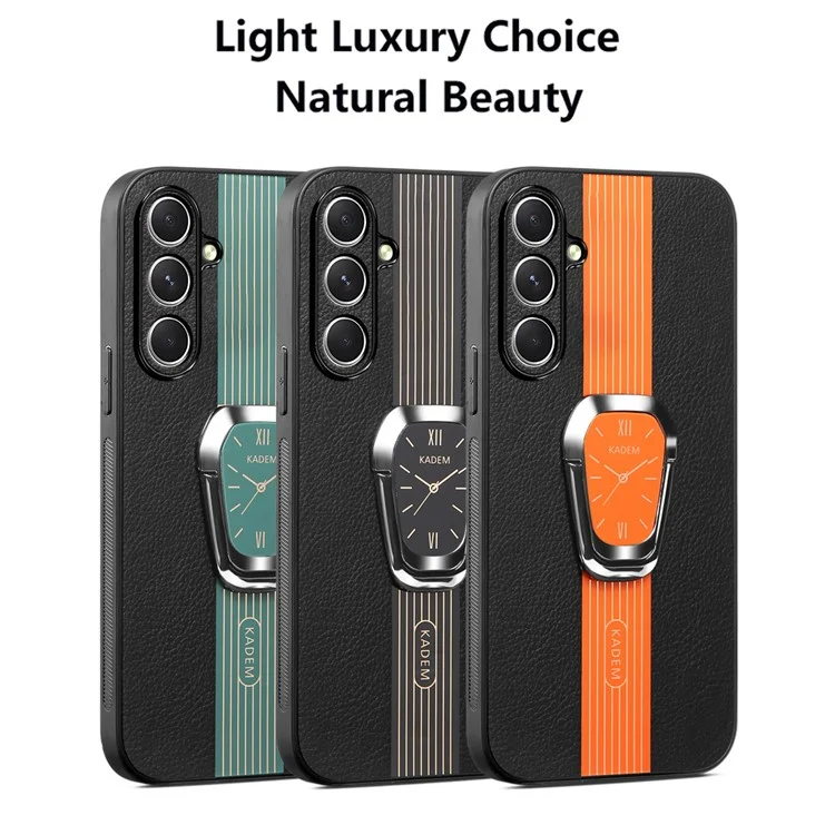 KADEM Pour Samsung Galaxy A13 5G Coque de support Coque PU+TPU+Acrylique Électrolytique Protecteur de téléphone - Noir