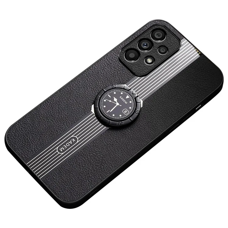 KADEM Para Samsung Galaxy A32 4G (Versão EU) Case Kickstand Suporte de Carro Magnético Capa de Telefone - Preto