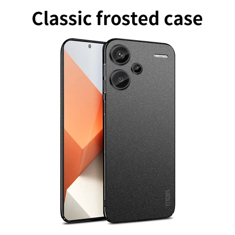 MOFI Щит Матовая серия для Xiaomi Redmi Note 13 Pro+ 5G Чехол для телефона Жесткий ПК Анти-отпечаток пальцев Крышка - Черный