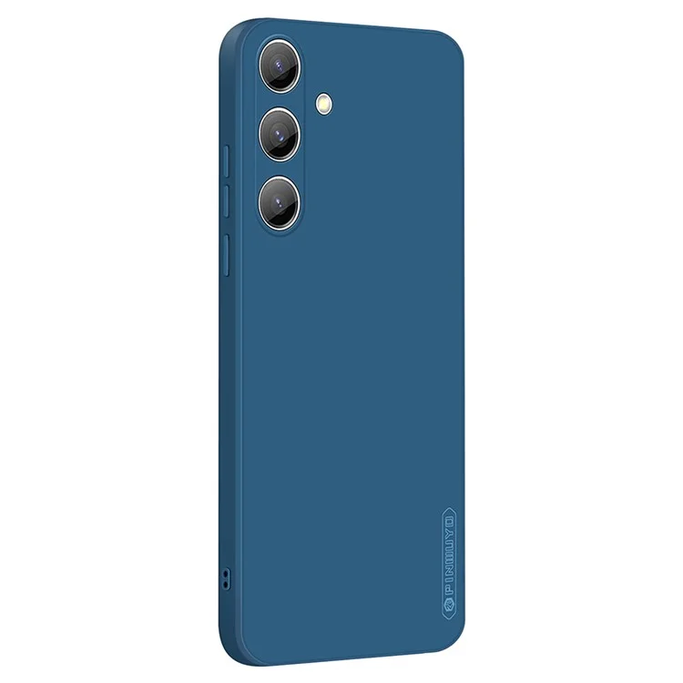 PINWUYO JK Touching Series para Case do Samsung Galaxy S24+ Protetor de Tela Slim-Fit TPU - Azul Marinho