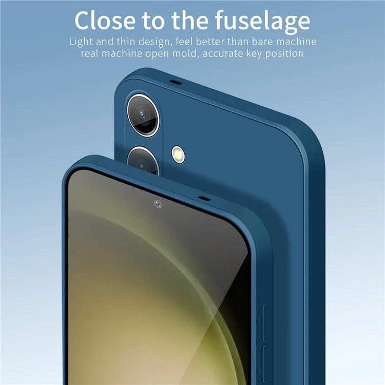 PINWUYO JK Touching Series para Case do Samsung Galaxy S24+ Protetor de Tela Slim-Fit TPU - Azul Marinho