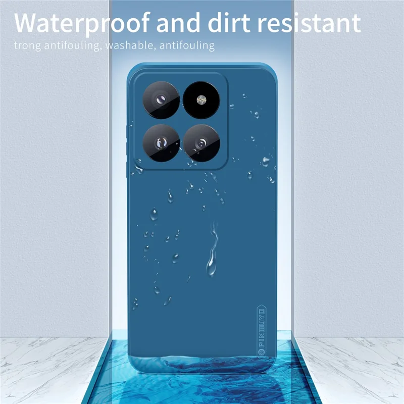 PINWUYO JK Touching Series for Xiaomi 14 Pro Phone Case Anti-drop Soft TPU Cover - Navy Blue
