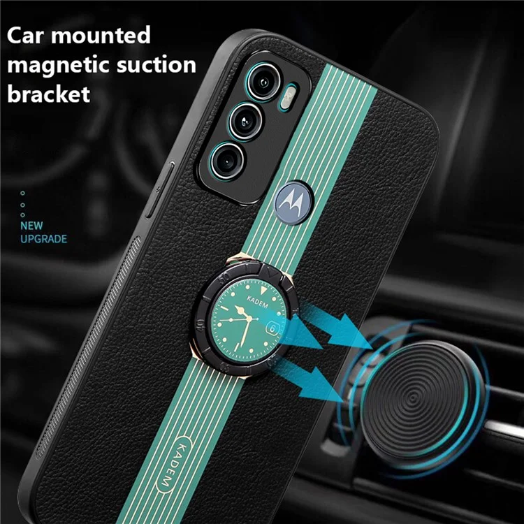 KADEM pour Motorola Moto G60 / G40 Fusion Étui Electroplating Watch Pattern Phone Cover - Vert