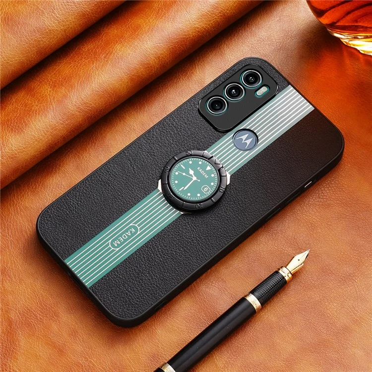 KADEM pour Motorola Moto G60 / G40 Fusion Étui Electroplating Watch Pattern Phone Cover - Vert