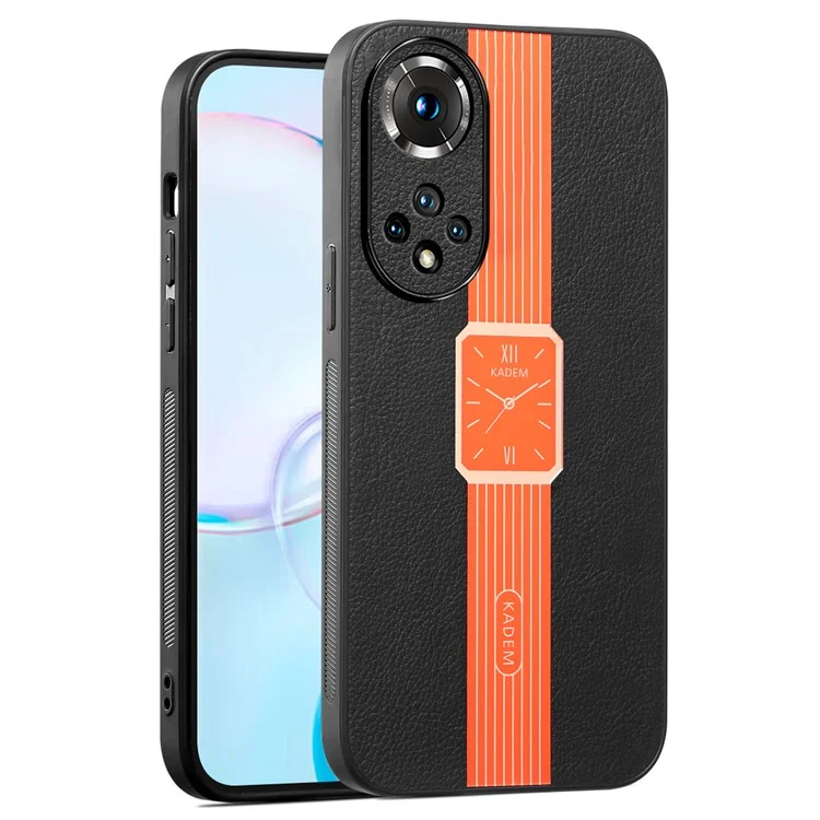 KADEM For Honor 50 / Huawei nova 9 Чехол с электрохромным покрытием из кожи и акрила + ТПУ - Оранжевый