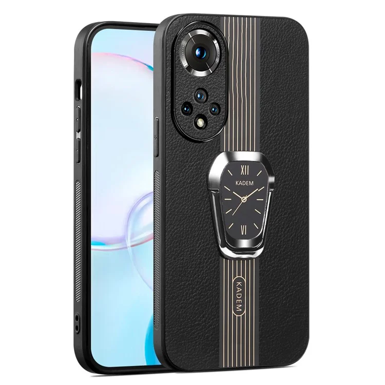 KADEM For Honor 50 / Huawei nova 9 Чехлы для мобильных телефонов Кожа+Акрил+ТПУ с подставкой - Черный