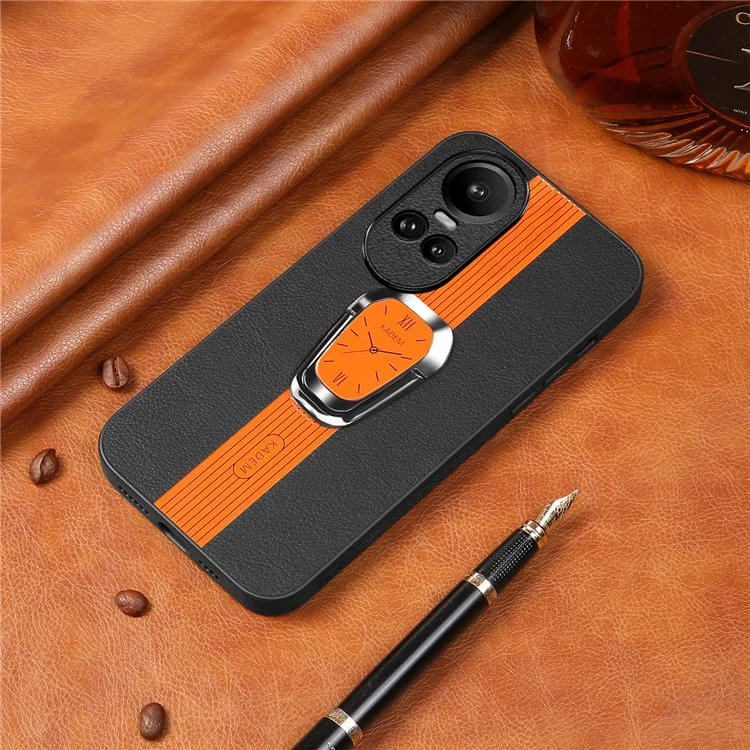 KADEM For Oppo Reno10 5G (Global) / Reno10 Pro 5G (Global) Cell Phone Cases Electroplating Kickstand Cover - Orange