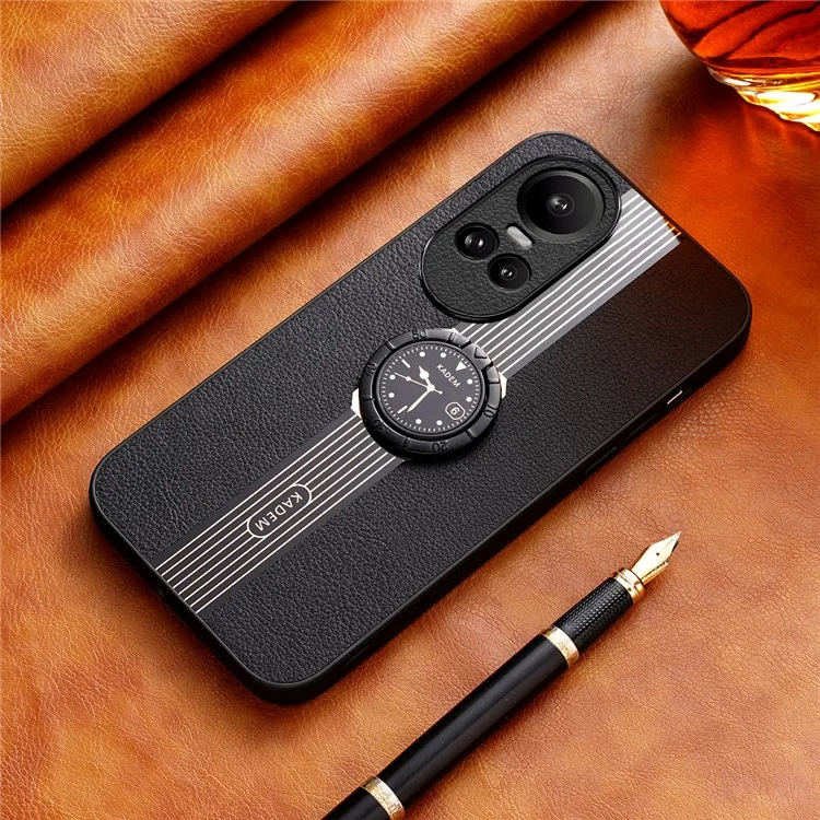 KADEM Para Oppo Reno10 5G (Global) / Reno10 Pro 5G (Global) Capas de Celular Anel de Suporte Traseiro - Preto
