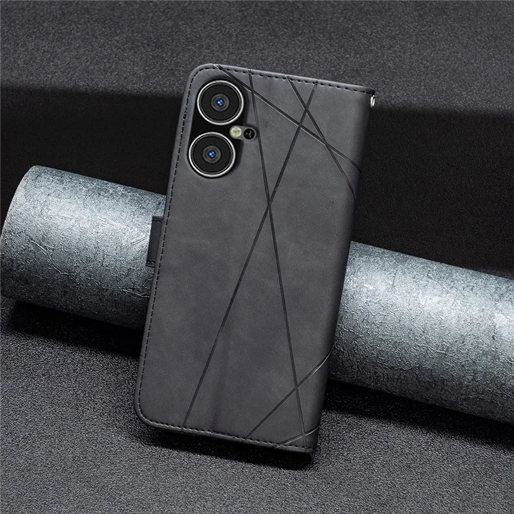 BINFEN COLOR BF05 Per TECNO Pova Neo 3 4G Custodia in pelle PU a prova di caduta - Nero