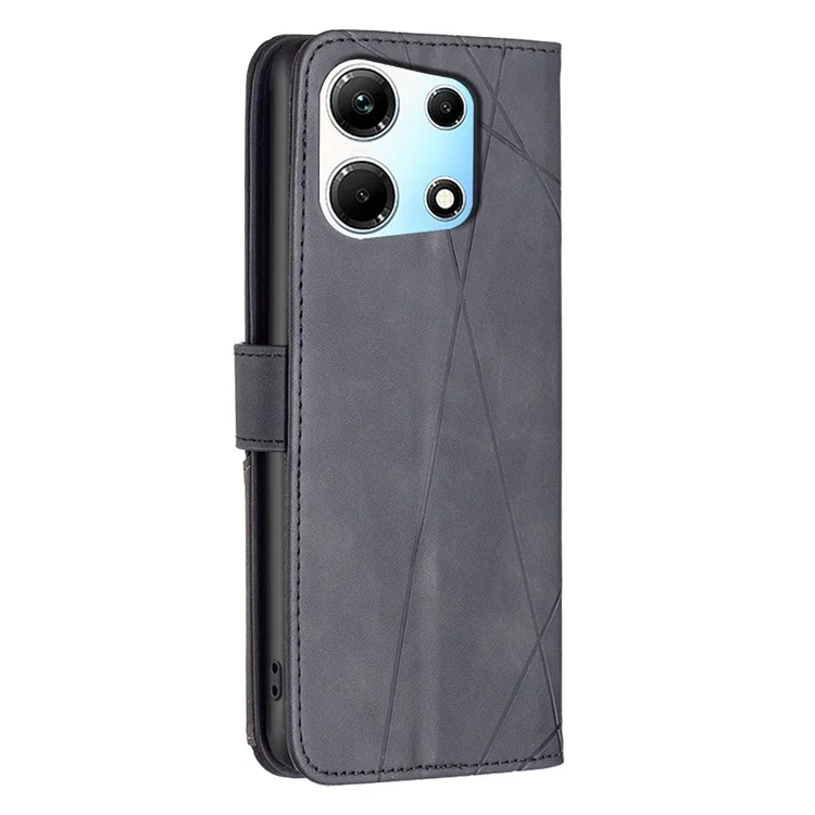 BINFEN COLOR BF05 Чехол для Infinix Zero 30 5G Чехол-бумажник с принтом - Черный