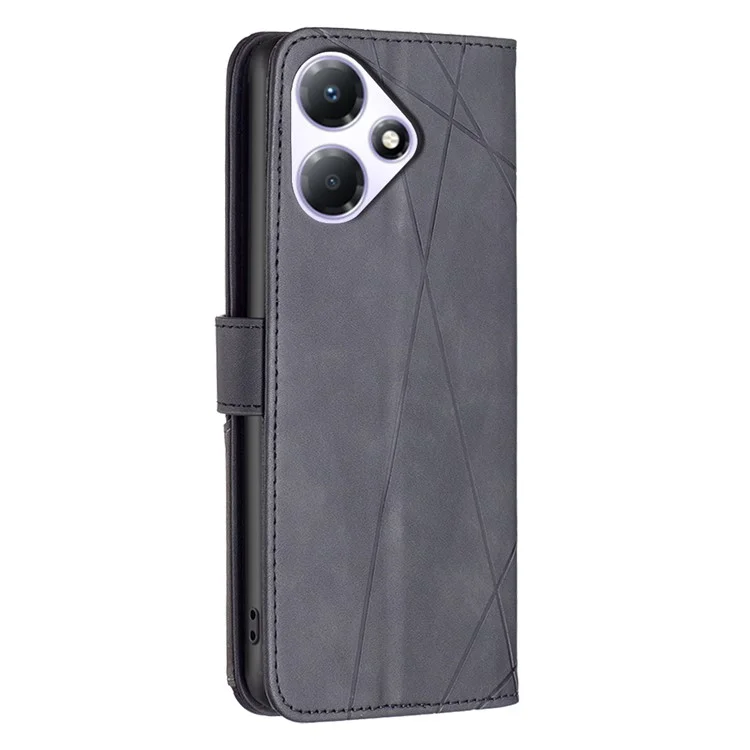 BINFEN COLOR BF05 PU Leather Case per Infinix Hot 30 Play NFC 4G Phone Shell Anti-Drop Wallet Cover - Nero