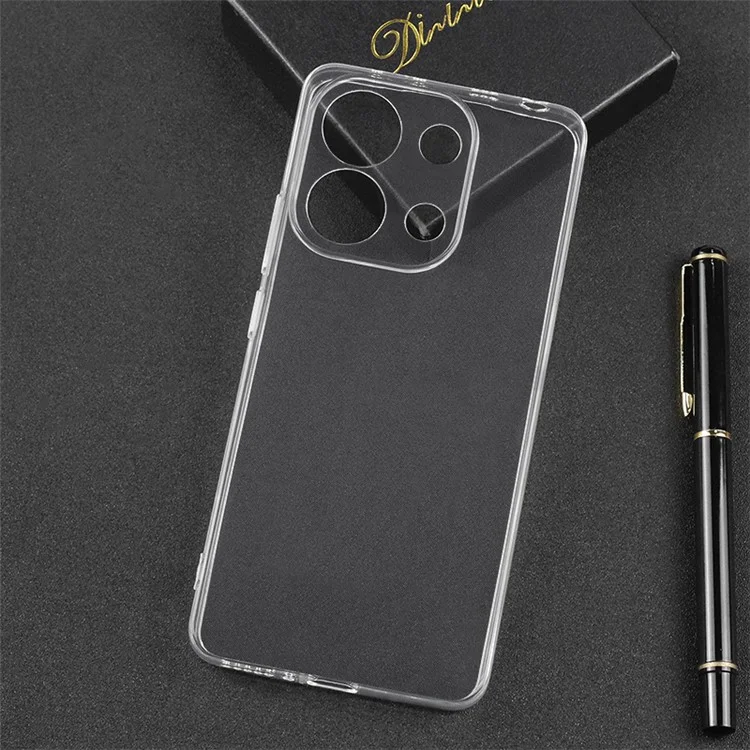 Para Xiaomi Redmi Nota 13 4G TPU Case Case Cuto Custo Campa Proteção da Câmera Tampa Clara