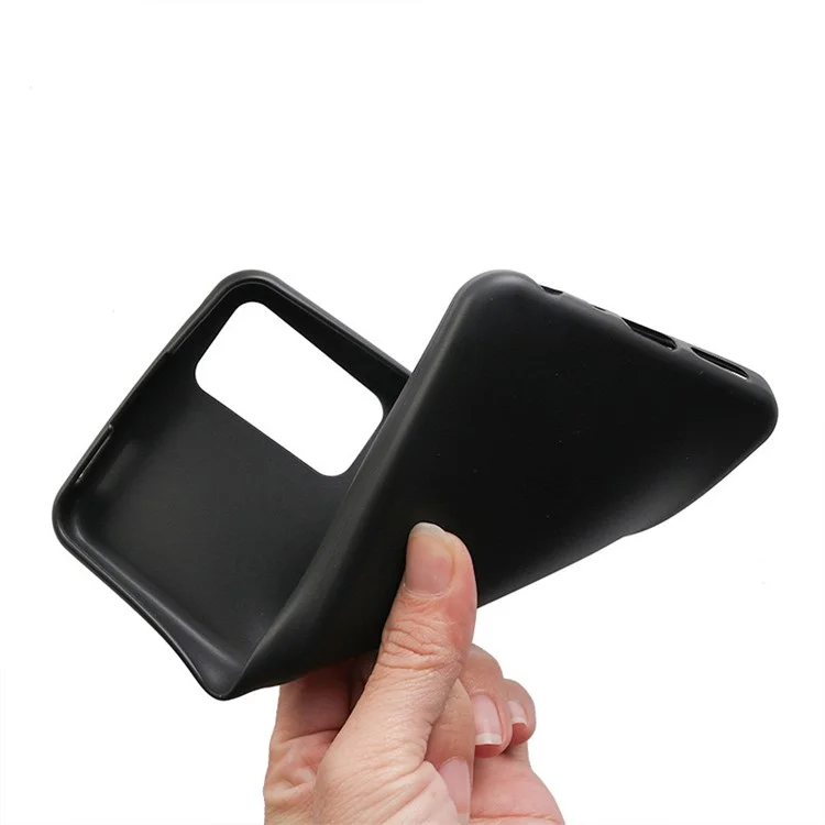 For TCL 406s / 406 TPU Case Matte Antti-fingerprint Phone Cover (Big Rear Lens Hole) - Black