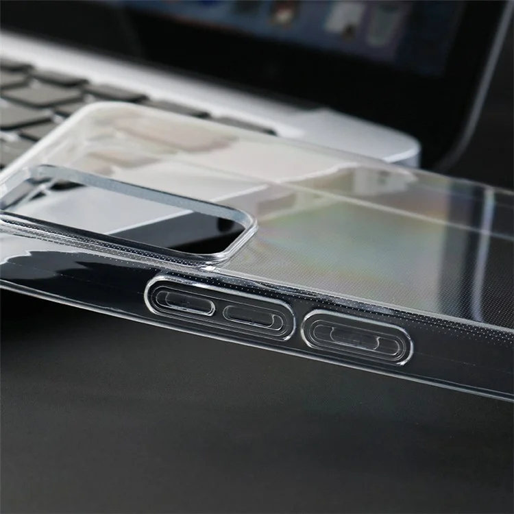 Para TCL 406s / 406 Case Transparent Soft TPU Ultra Slim Phone Cover (Big Rear Lens Hole)