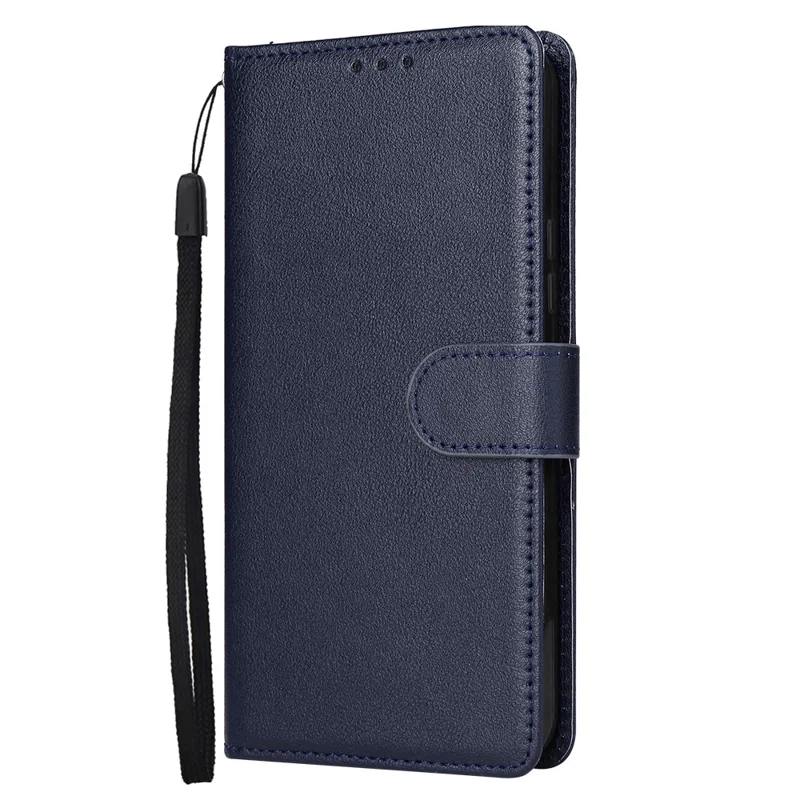 For Samsung Galaxy S24+ Leather Case Wallet Magnetic Clasp Phone Cover - Blue