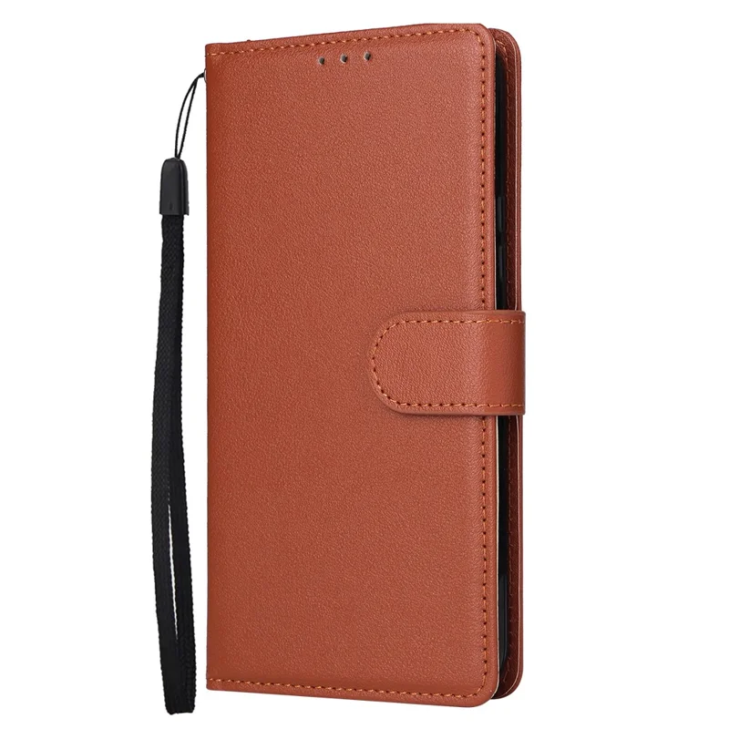 For Samsung Galaxy S24 Case PU Leather Stand Wallet Phone Cover - Brown