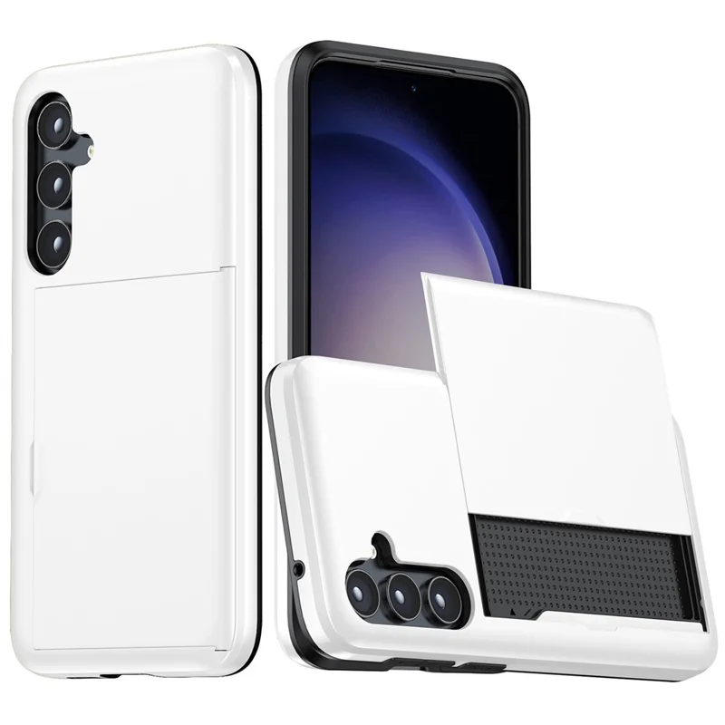 For Samsung Galaxy S24 Phone Case TPU+PC Dual Layer Protective Cover - White