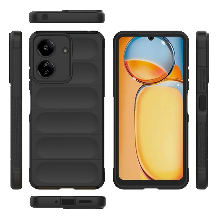 Per Xiaomi Redmi 13C 4G / Poco C65 4G Custodia Antiurto TPU Cover per Telefono - Nero