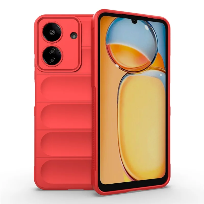 Para Xiaomi Redmi 13C 4G / Poco C65 4G Capa Resistente a Choques TPU Capa de Telefone - Vermelho
