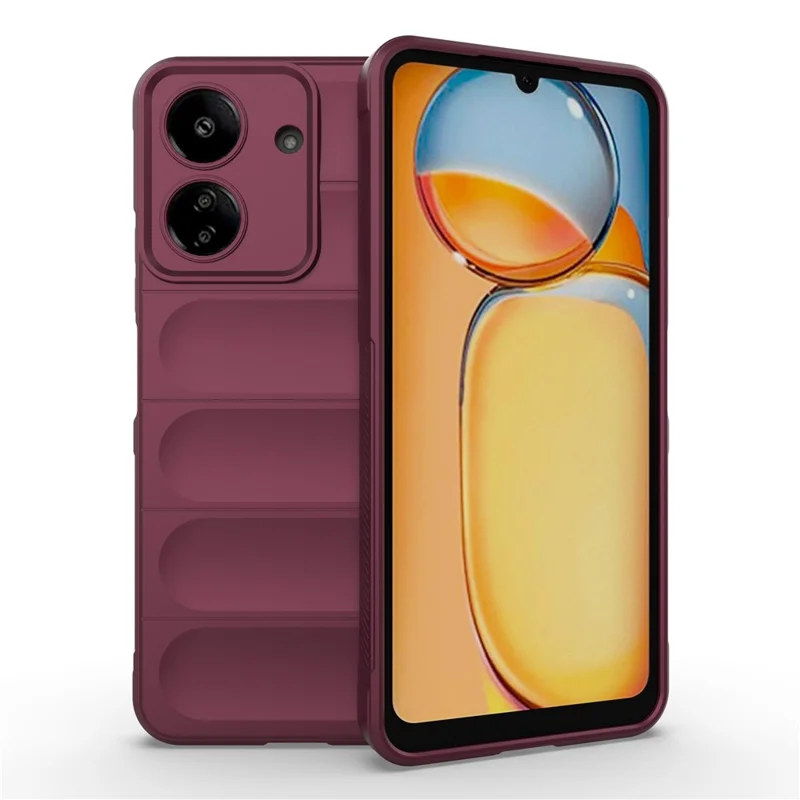 Pour Xiaomi Redmi 13C 4G / Poco C65 4G Étui - Housse de protection antichoc en TPU - Rouge vin