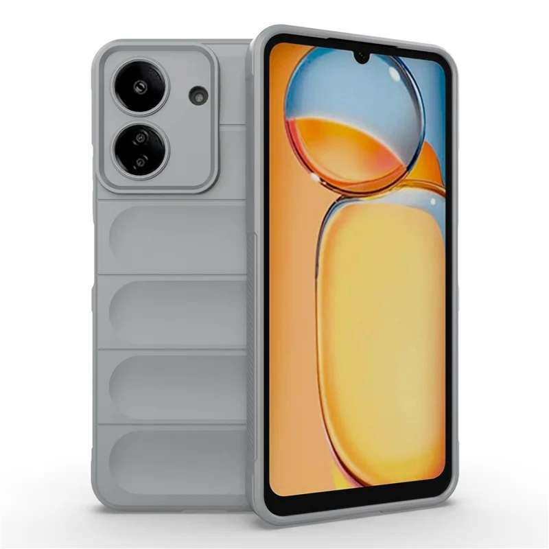 Für Xiaomi Redmi 13C 4G / Poco C65 4G - Stoßfeste TPU-Handyhülle - Hellgrau