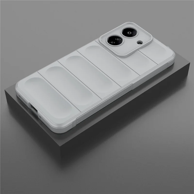Für Xiaomi Redmi 13C 4G / Poco C65 4G - Stoßfeste TPU-Handyhülle - Hellgrau