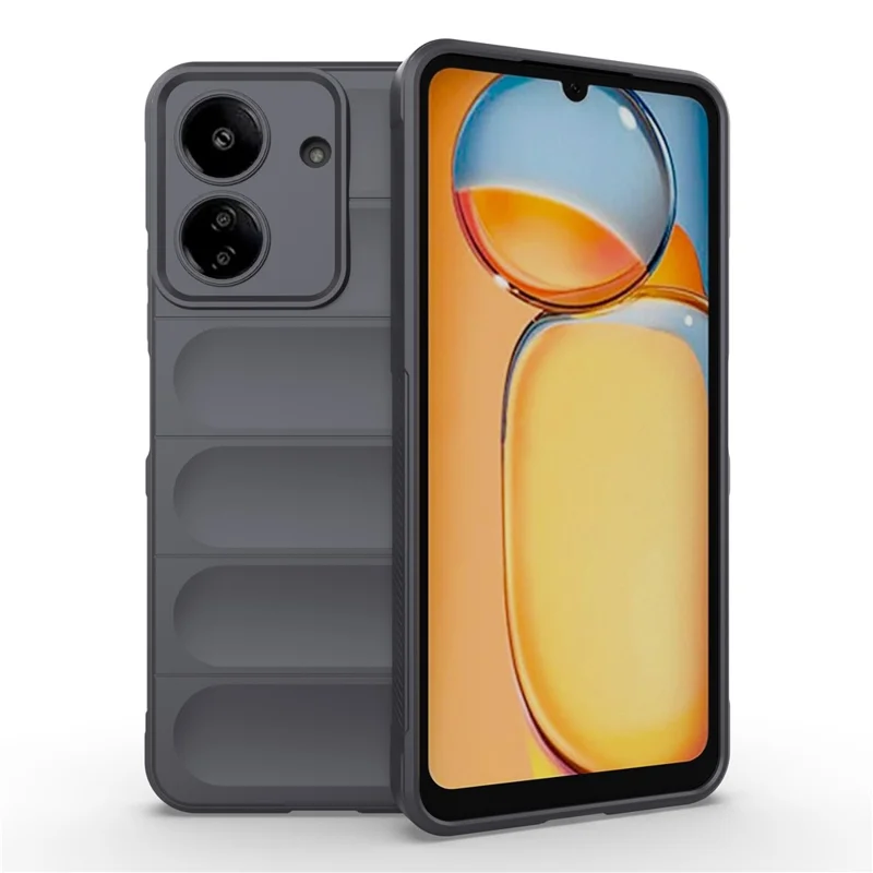 Для Xiaomi Redmi 13C 4G / Poco C65 4G Чехол Противоударный TPU Чехол для Телефона - Темно-Серый