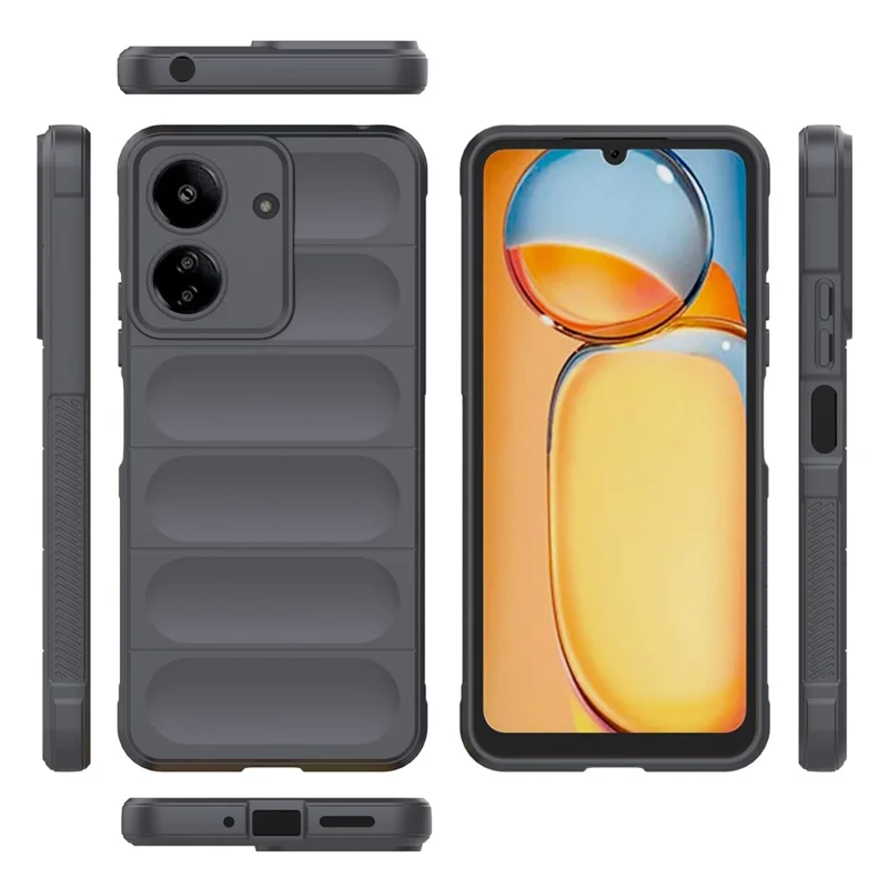 Для Xiaomi Redmi 13C 4G / Poco C65 4G Чехол Противоударный TPU Чехол для Телефона - Темно-Серый