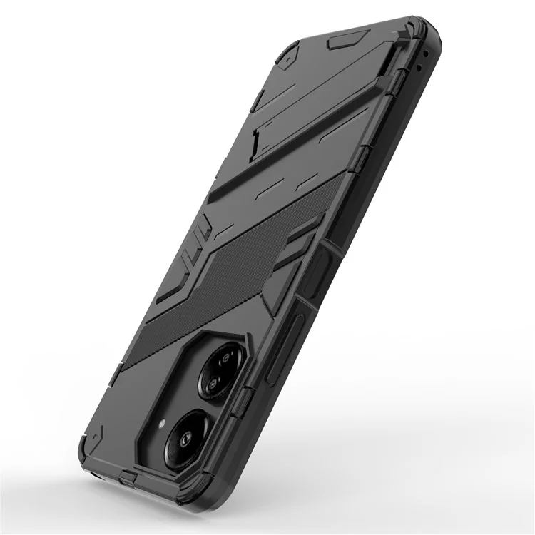 Funda con Soporte para Xiaomi Redmi 13C 4G / 13C 5G / Poco C65 4G / Poco M6 5G / 13R 5G - Cubierta Protectora para Móvil con Función Atril - Color Negro